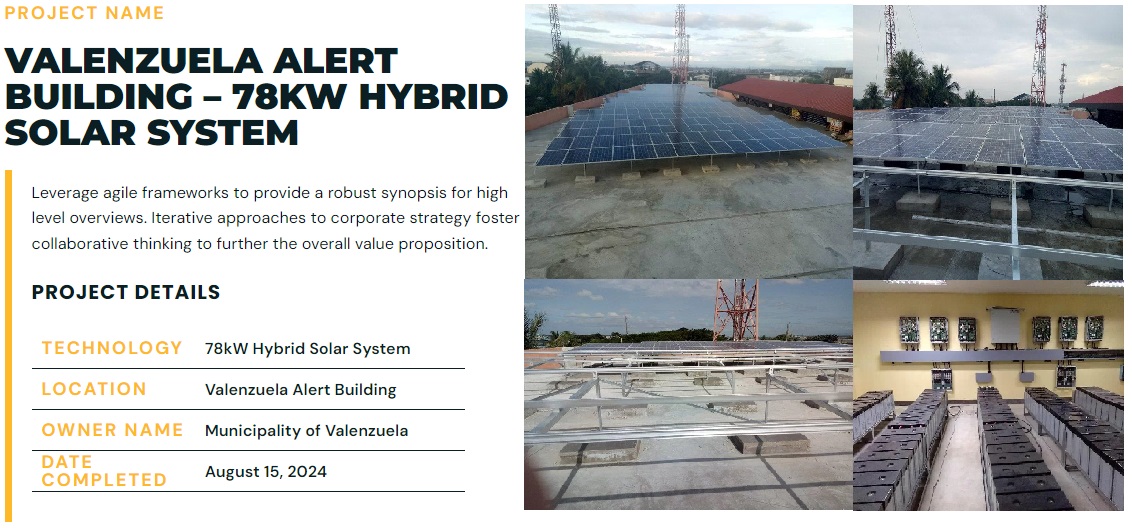 VALENZUELA ALERT BUILDING – 78KW HYBRID SOLAR SYSTEM